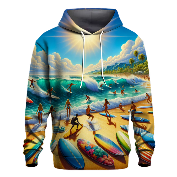Retro Wave Surf Style Hoodie