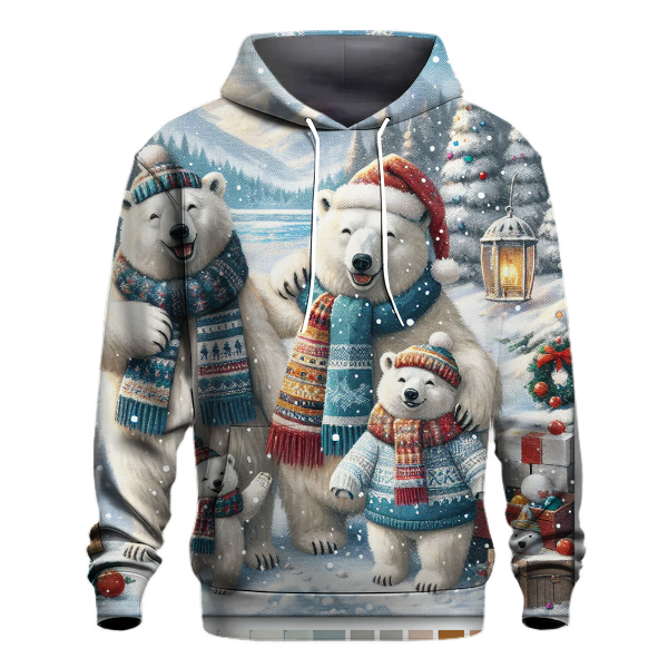 Polar Bear Family Christmas Joy Hoodie