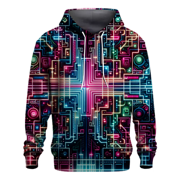 Neon Grid Illusions Hoodie