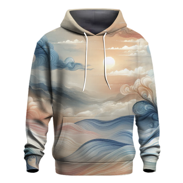 Serene Watercolor Sky Hoodie