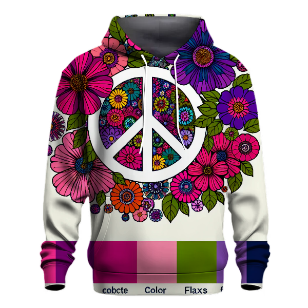 Peaceful Floral Whimsy Hoodie
