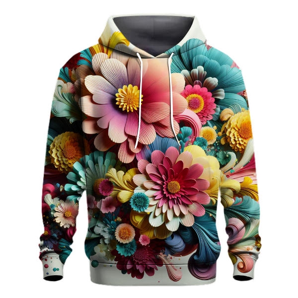 Funky Floral Swirl Hoodie