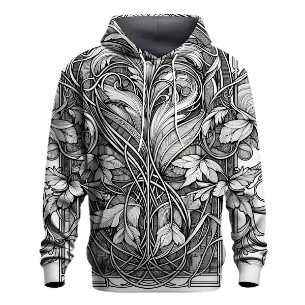 Art Nouveau Floral Symphony Hoodie