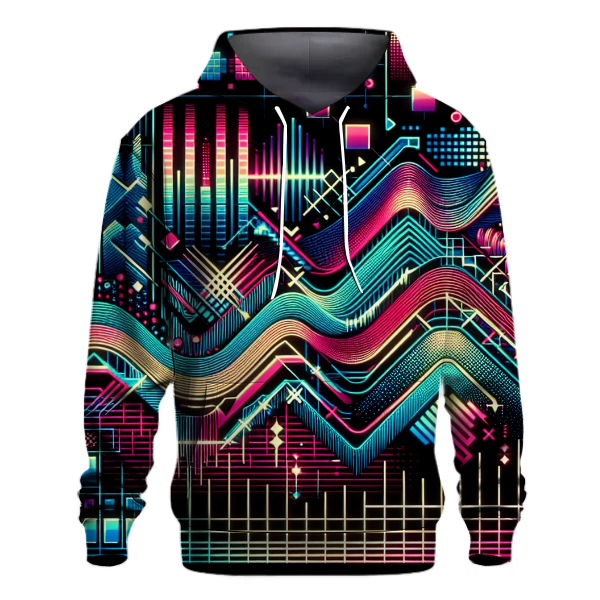 Retro Synth Grid Hoodie