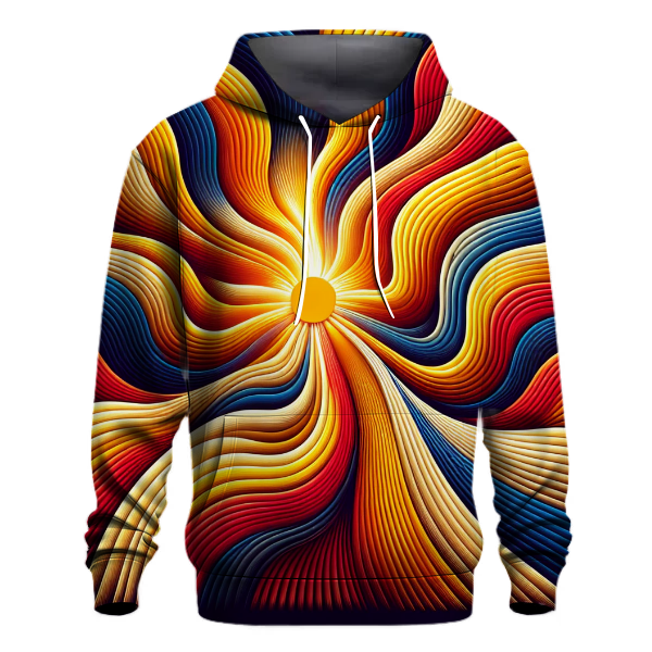 Sunburst Groovy Stripes Hoodie