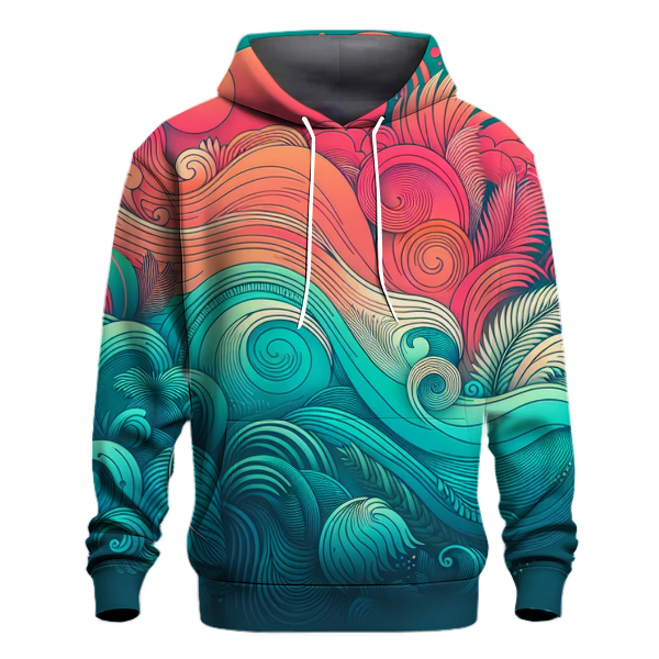 Vibrant Tropical Gradient Hoodie
