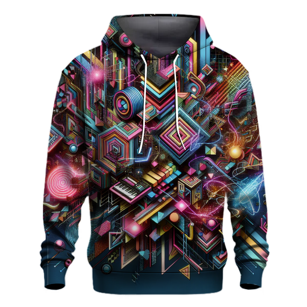 Retro Neon Fusion Hoodie
