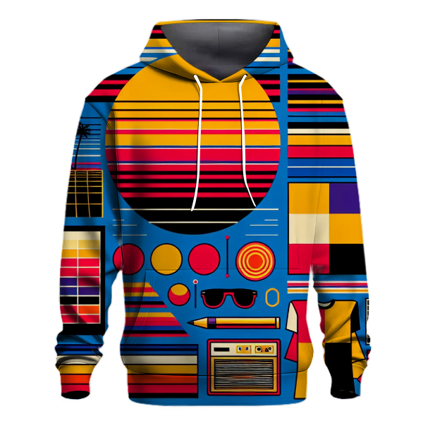 Bold Stripes of the 80s Hoodie