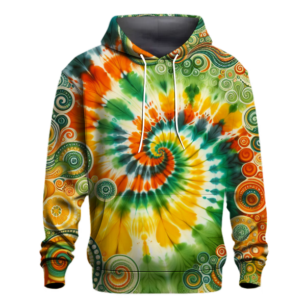 Citrus Burst Tie-Dye Design Hoodie