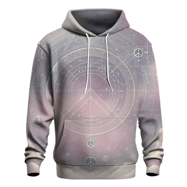 Celestial Peace Signs Hoodie