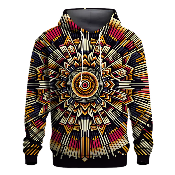 Geometric Sunburst Symphony Hoodie