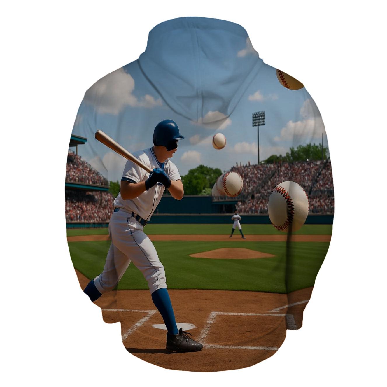 Baseball Fanatic Half Zip Hoodie