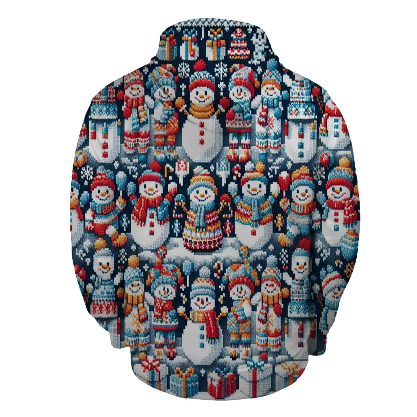 Frosty Friends Design Half Zip Hoodie