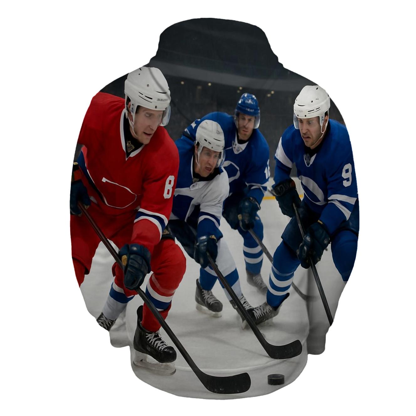Ice Hockey Passion Half Zip Hoodie