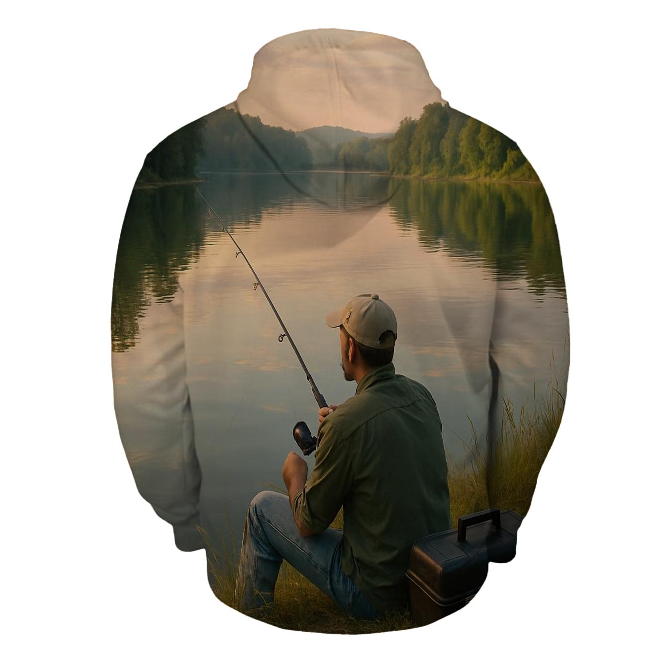 Fishing Serenity Half Zip Hoodie