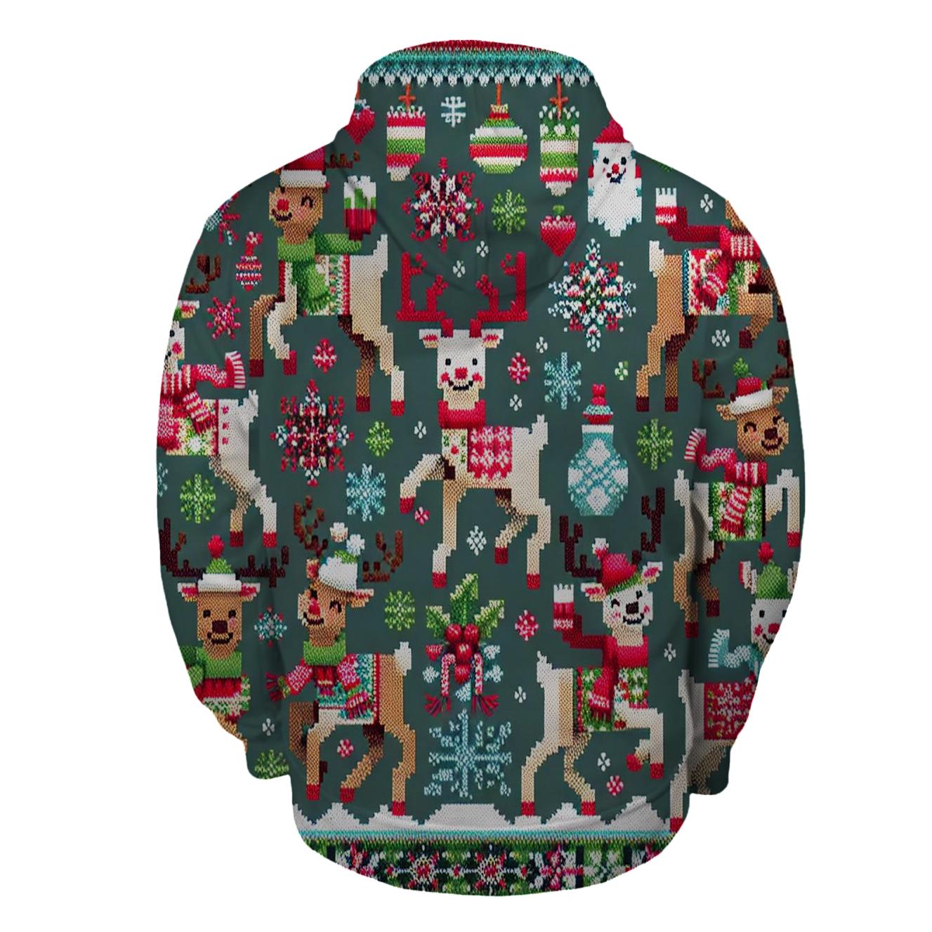 Reindeer Games Design Half Zip Hoodie