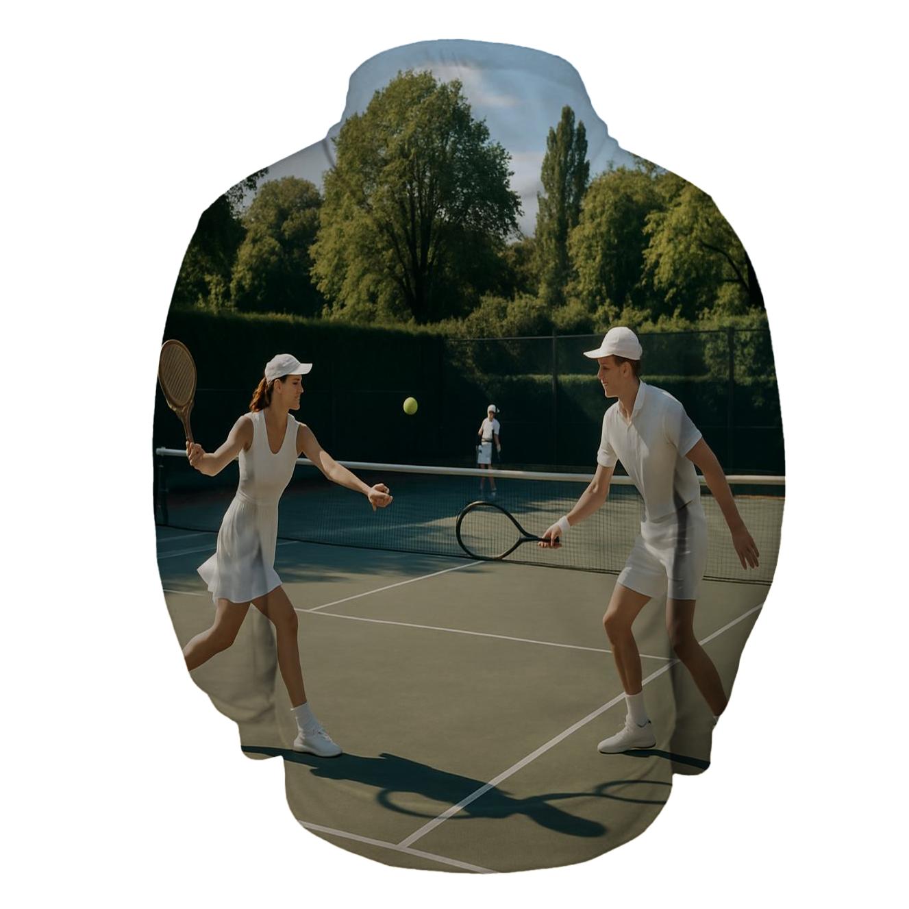 Tennis Elegance Half Zip Hoodie