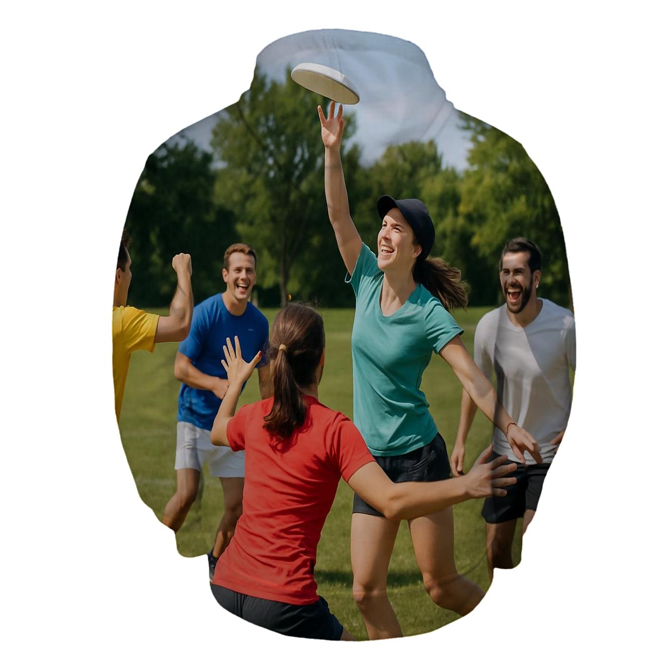 Ultimate Frisbee Fun Half Zip Hoodie