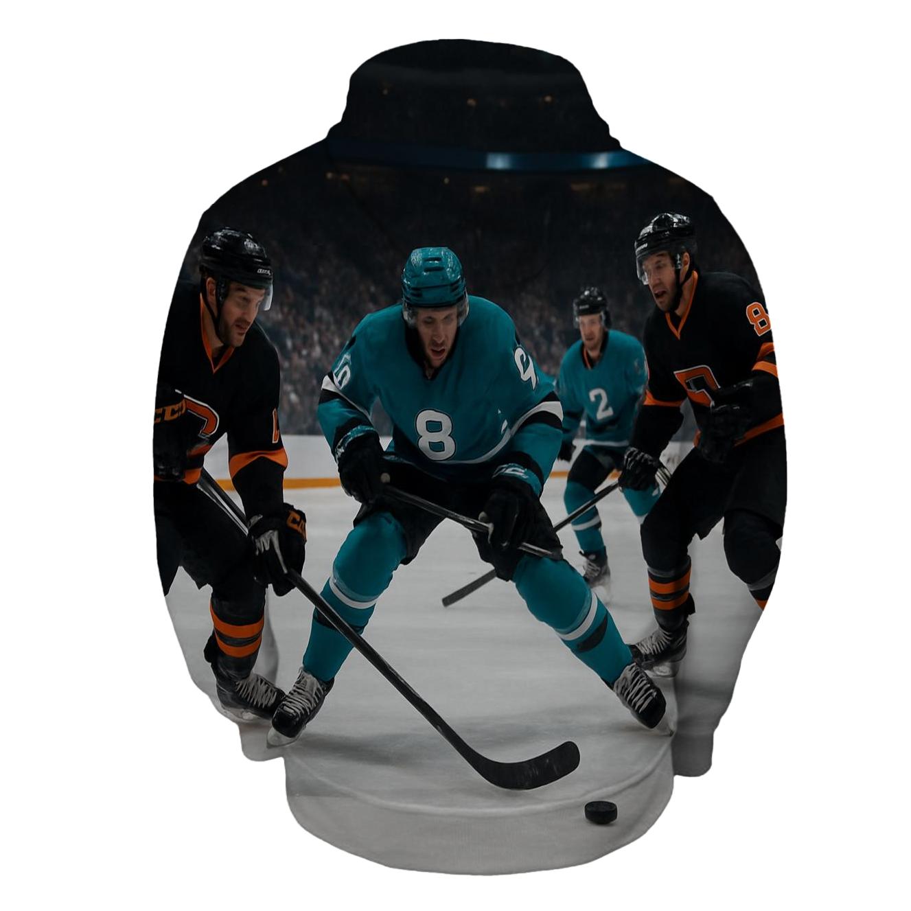 Ice Hockey Hero Half Zip Hoodie