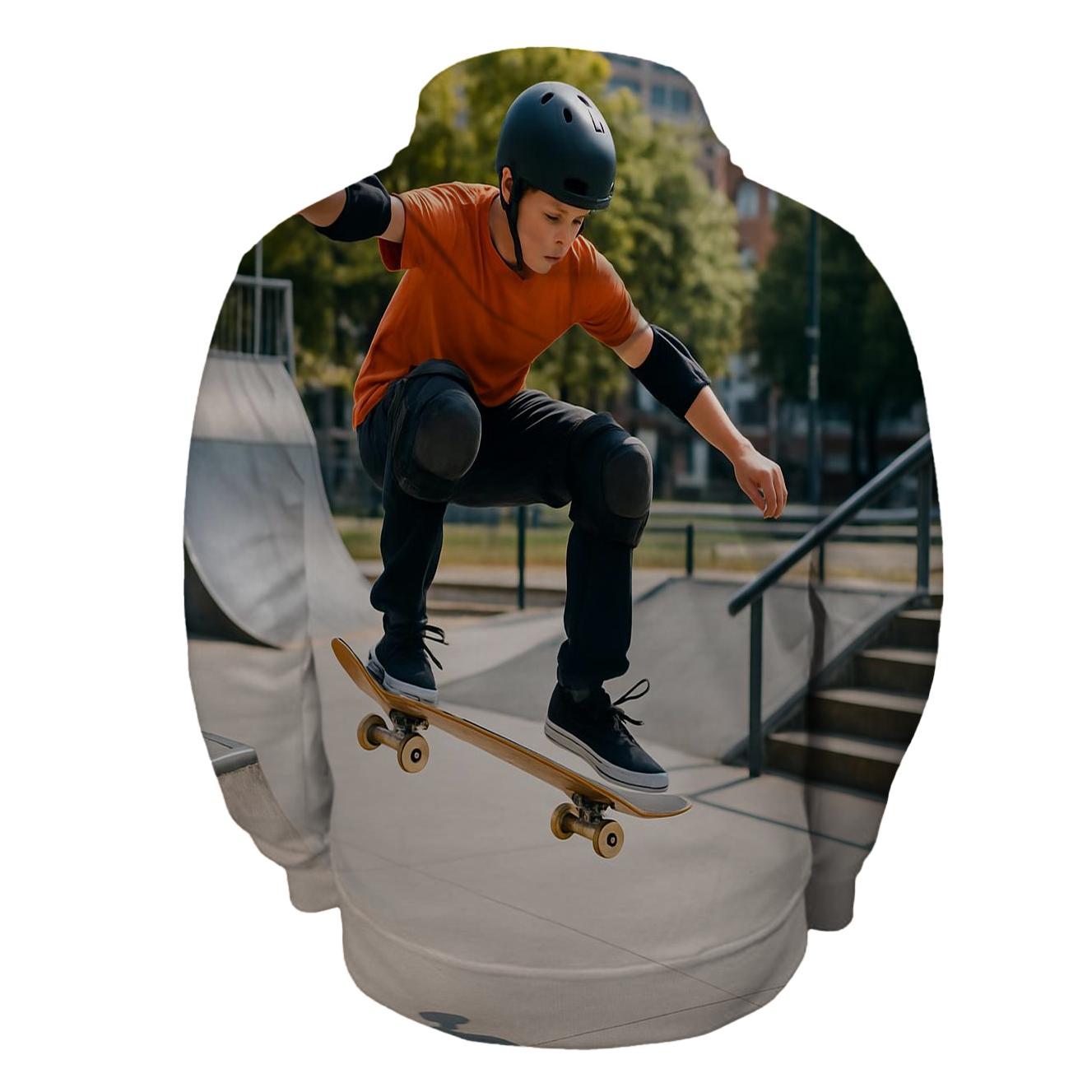 Skateboarding Vibe Half Zip Hoodie