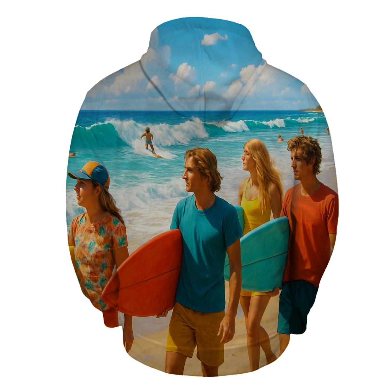 Surfboard Serenity Half Zip Hoodie