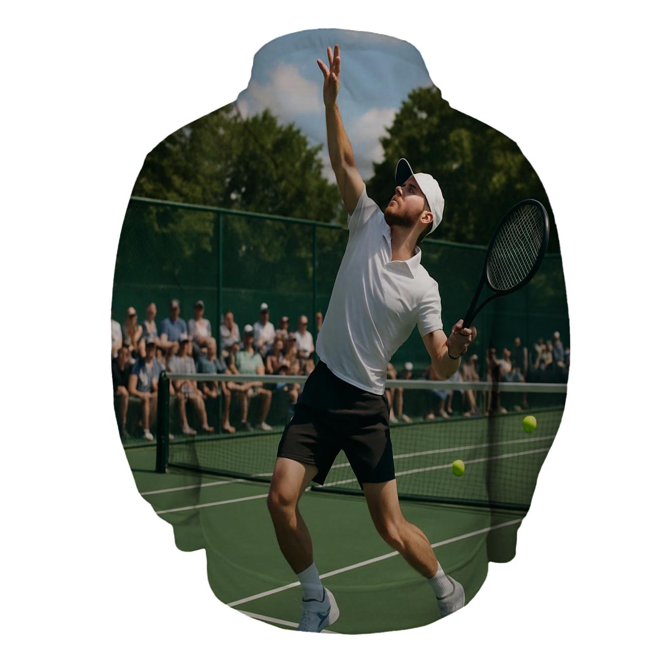 Tennis Match Half Zip Hoodie