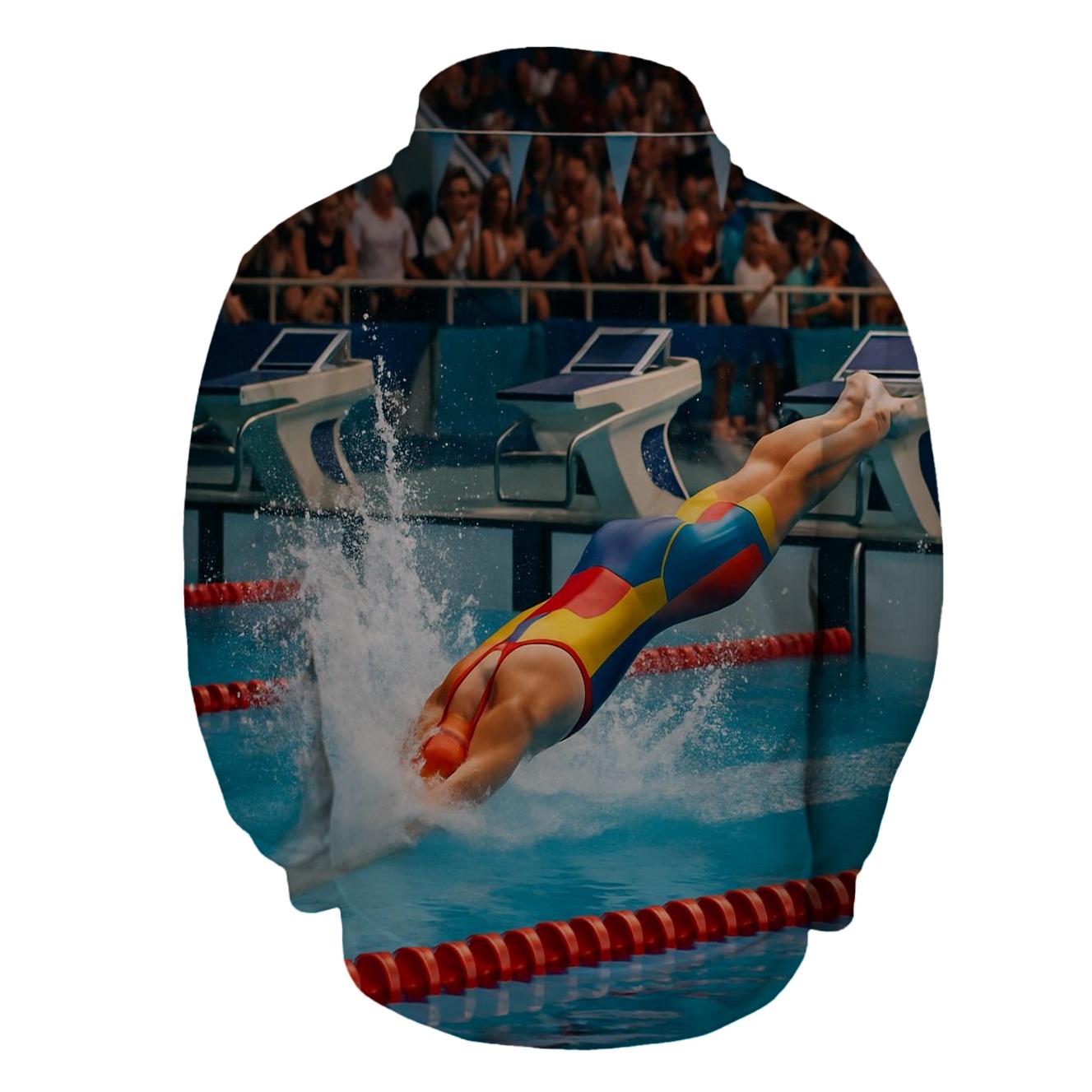 Swimming Splash Half Zip Hoodie
