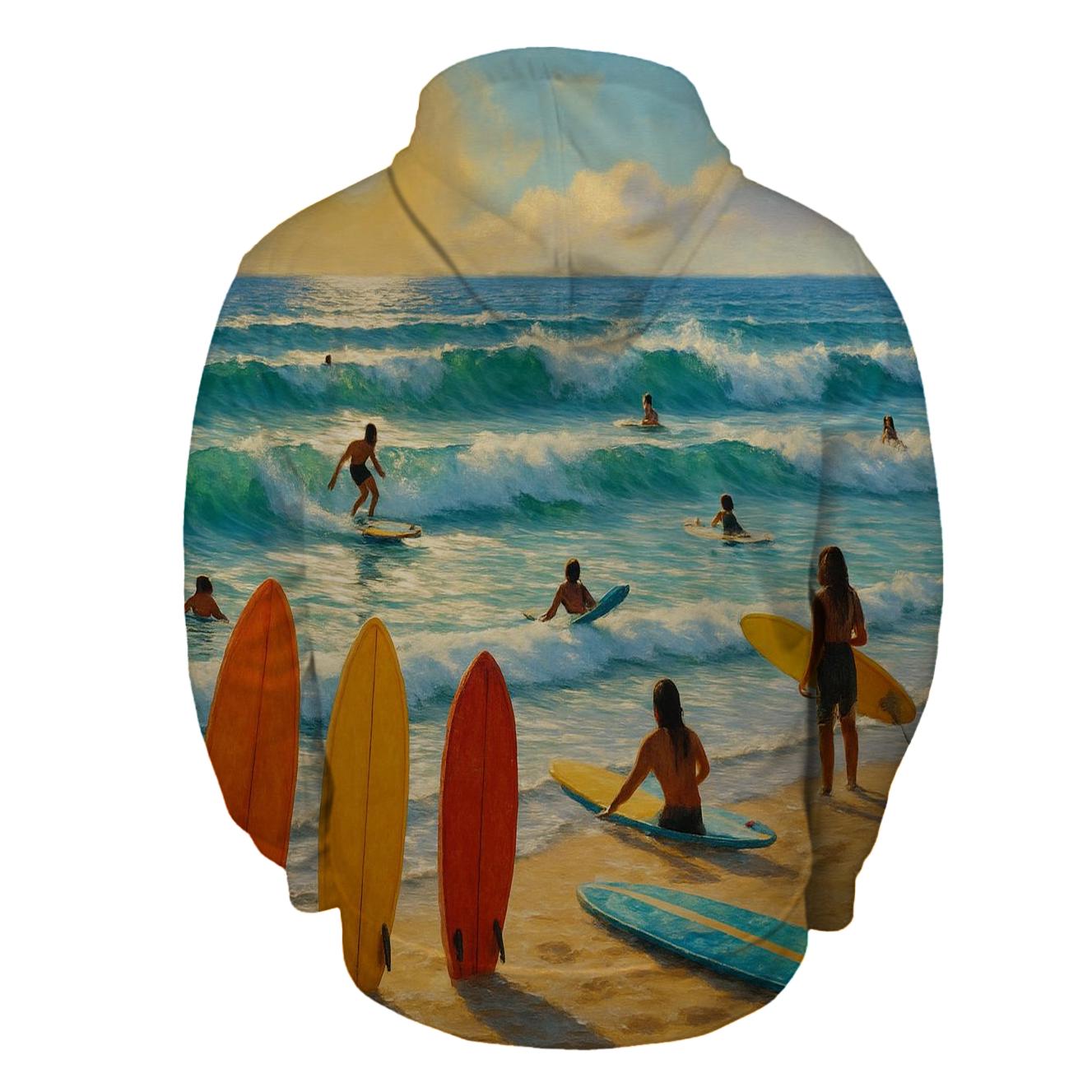 Surfing Paradise Half Zip Hoodie