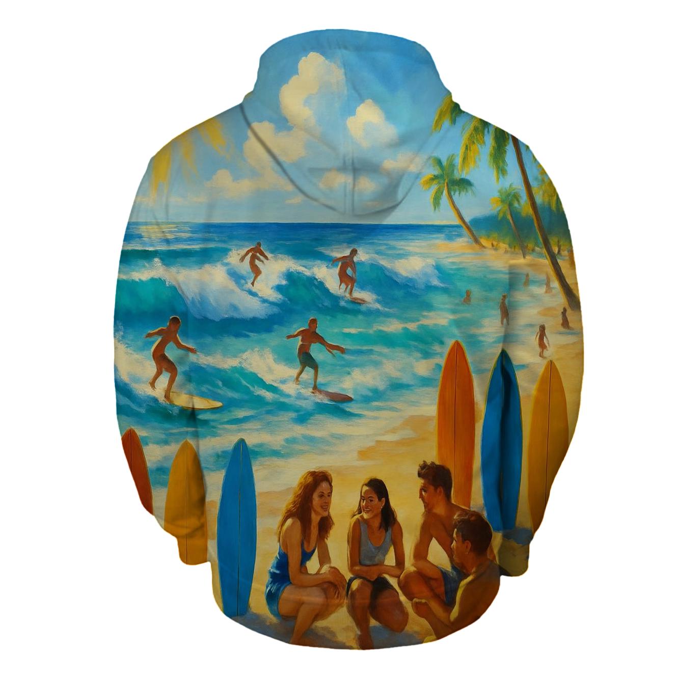 Surf Vibes Only Half Zip Hoodie