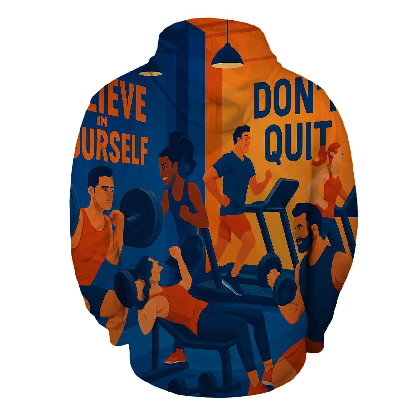 Fitness Motivation Half Zip Hoodie