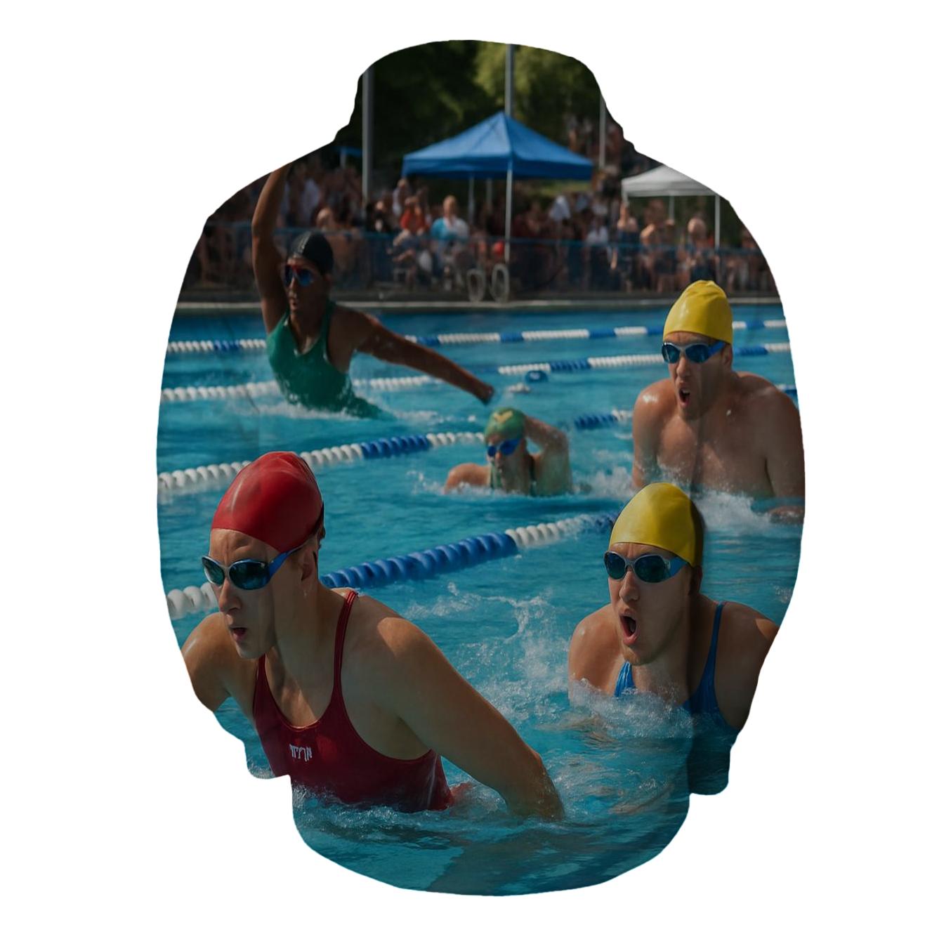 Swimming Elegance Half Zip Hoodie