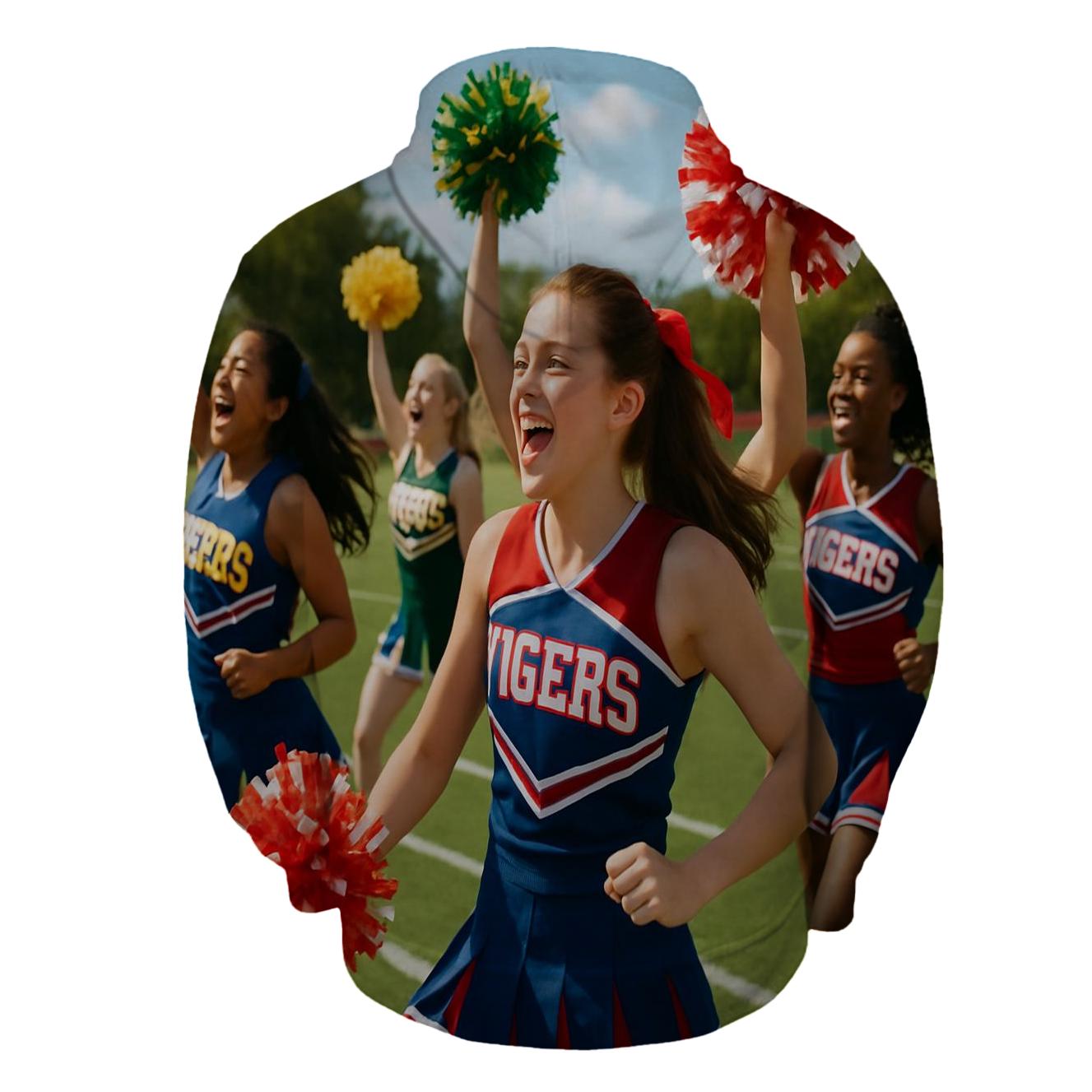 Cheerleading Spirit Half Zip Hoodie