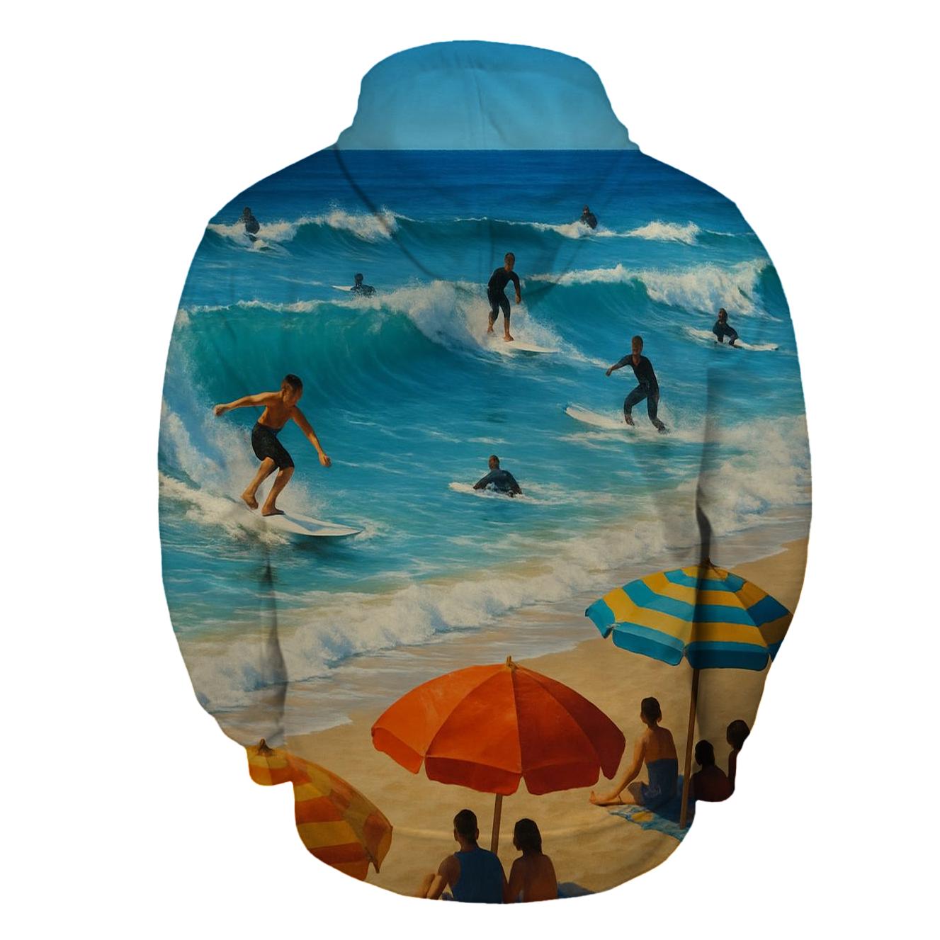 Surf Wave Half Zip Hoodie