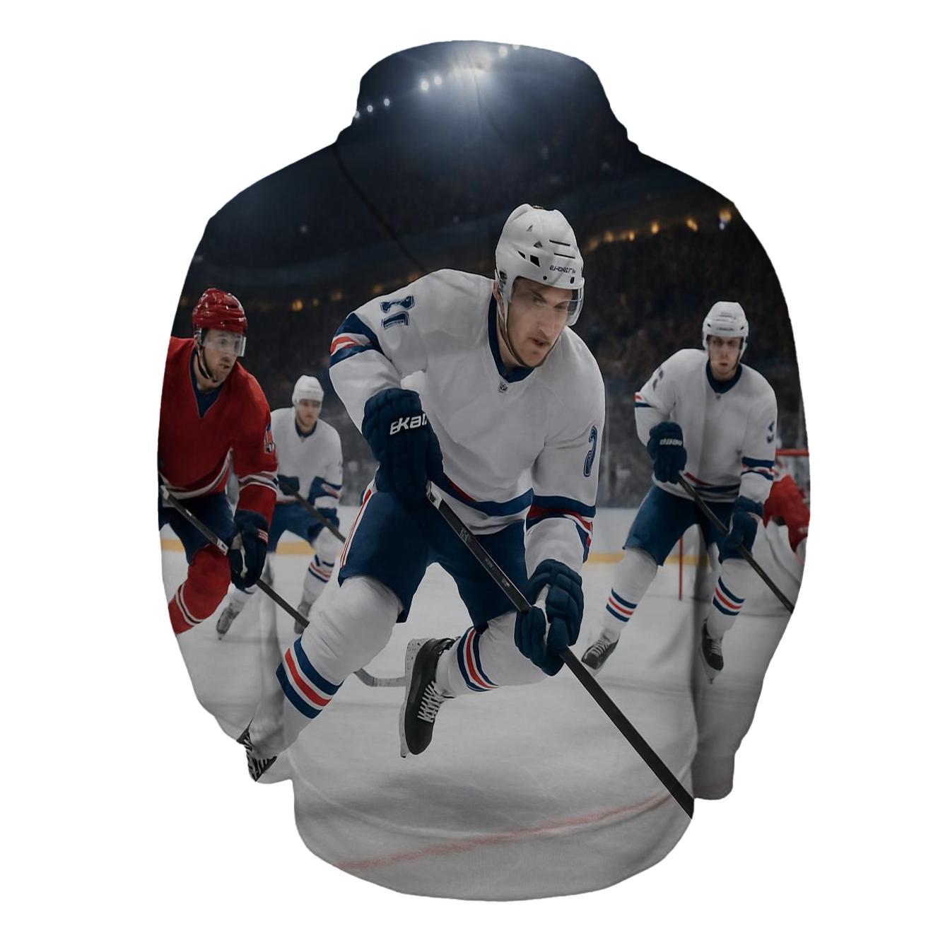 Ice Hockey Spirit Half Zip Hoodie