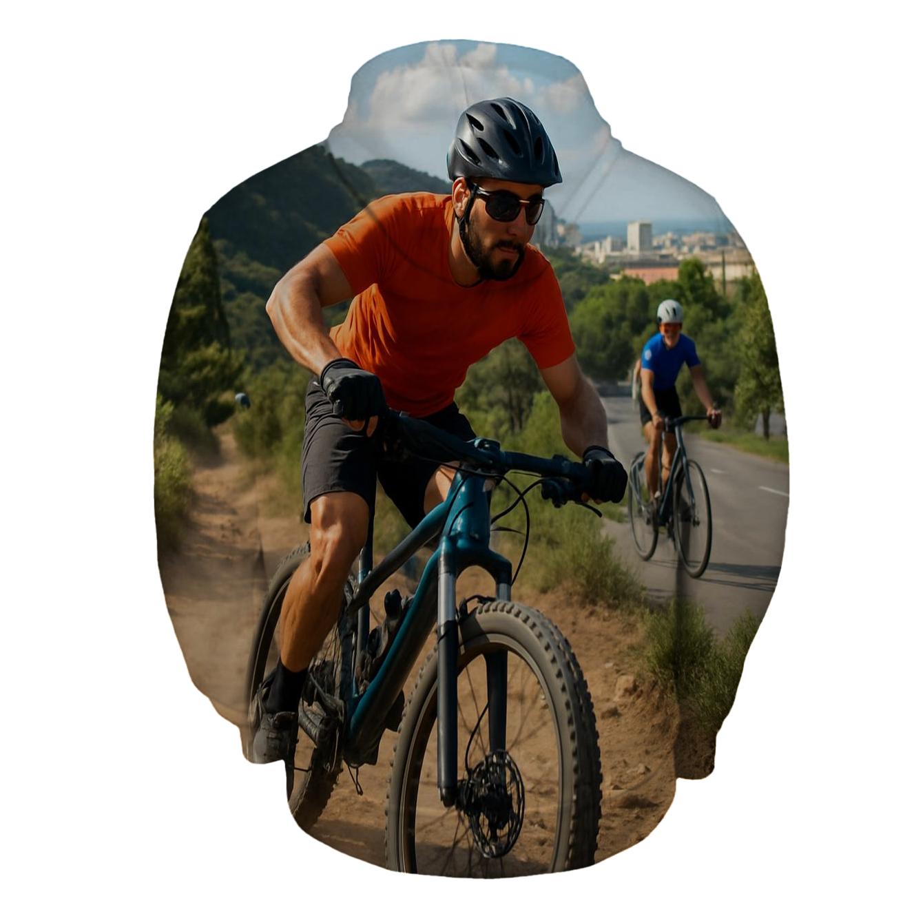 Biking Trails Half Zip Hoodie