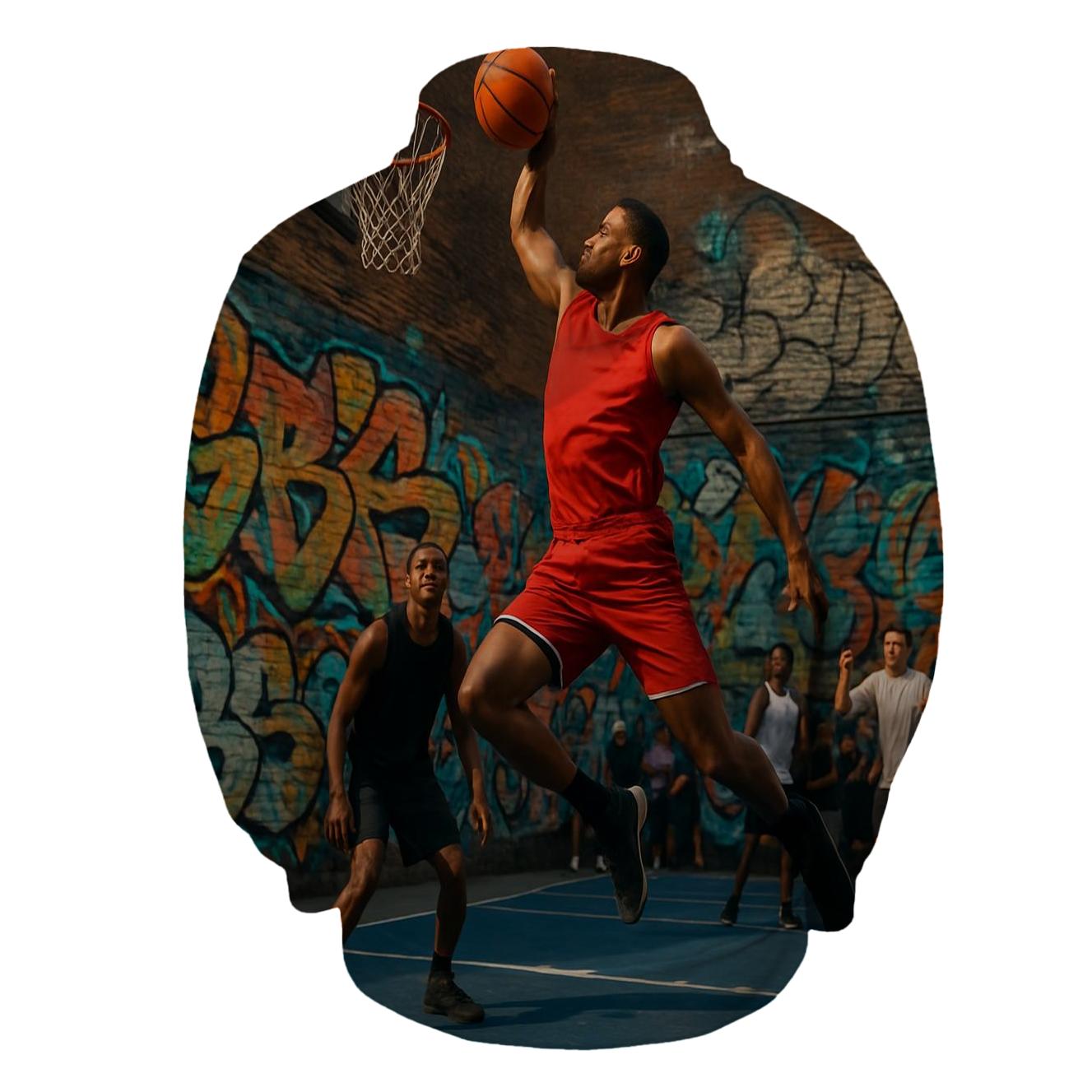 Basketball Dunk Half Zip Hoodie