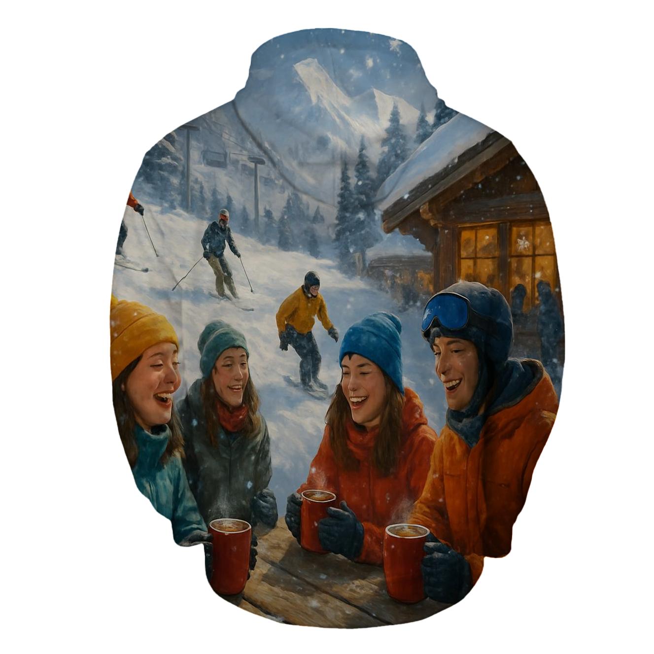 Winter Sports Fun Half Zip Hoodie