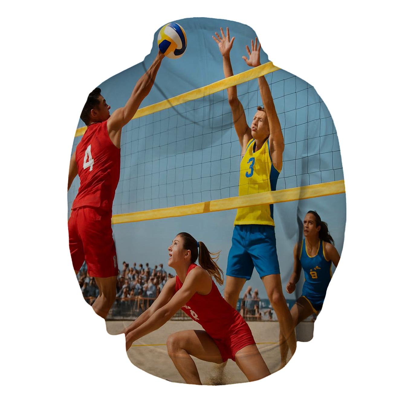 Volleyball Spirit Half Zip Hoodie