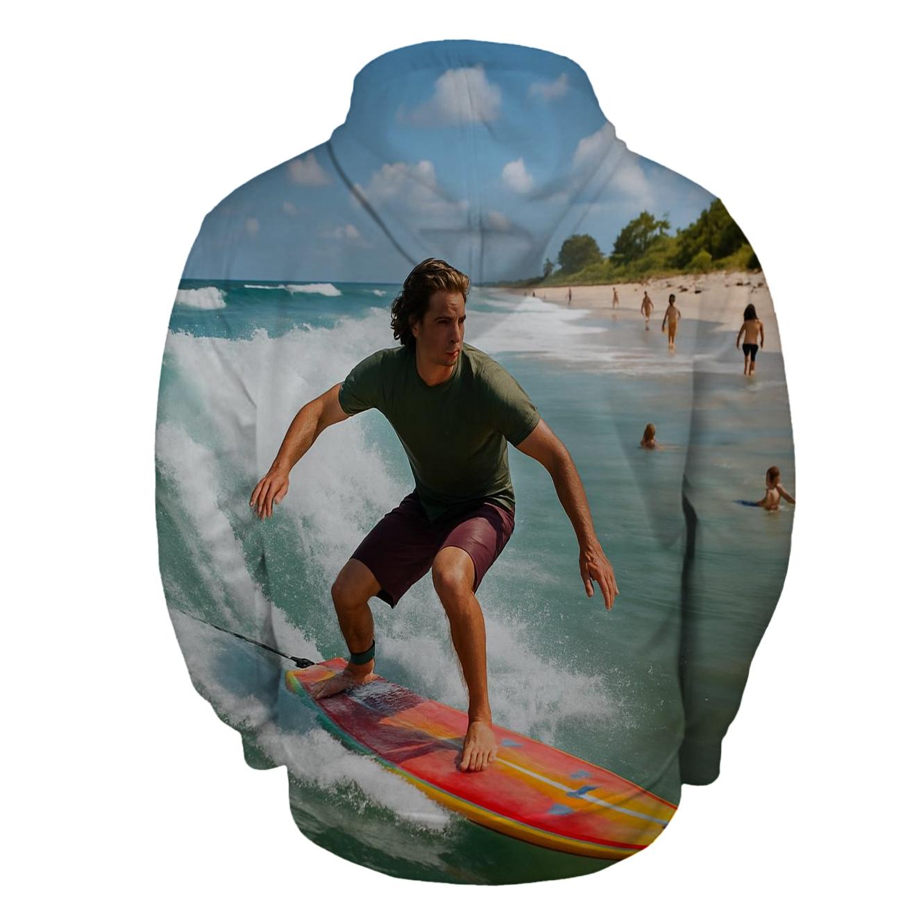 Surfing Adventure Half Zip Hoodie