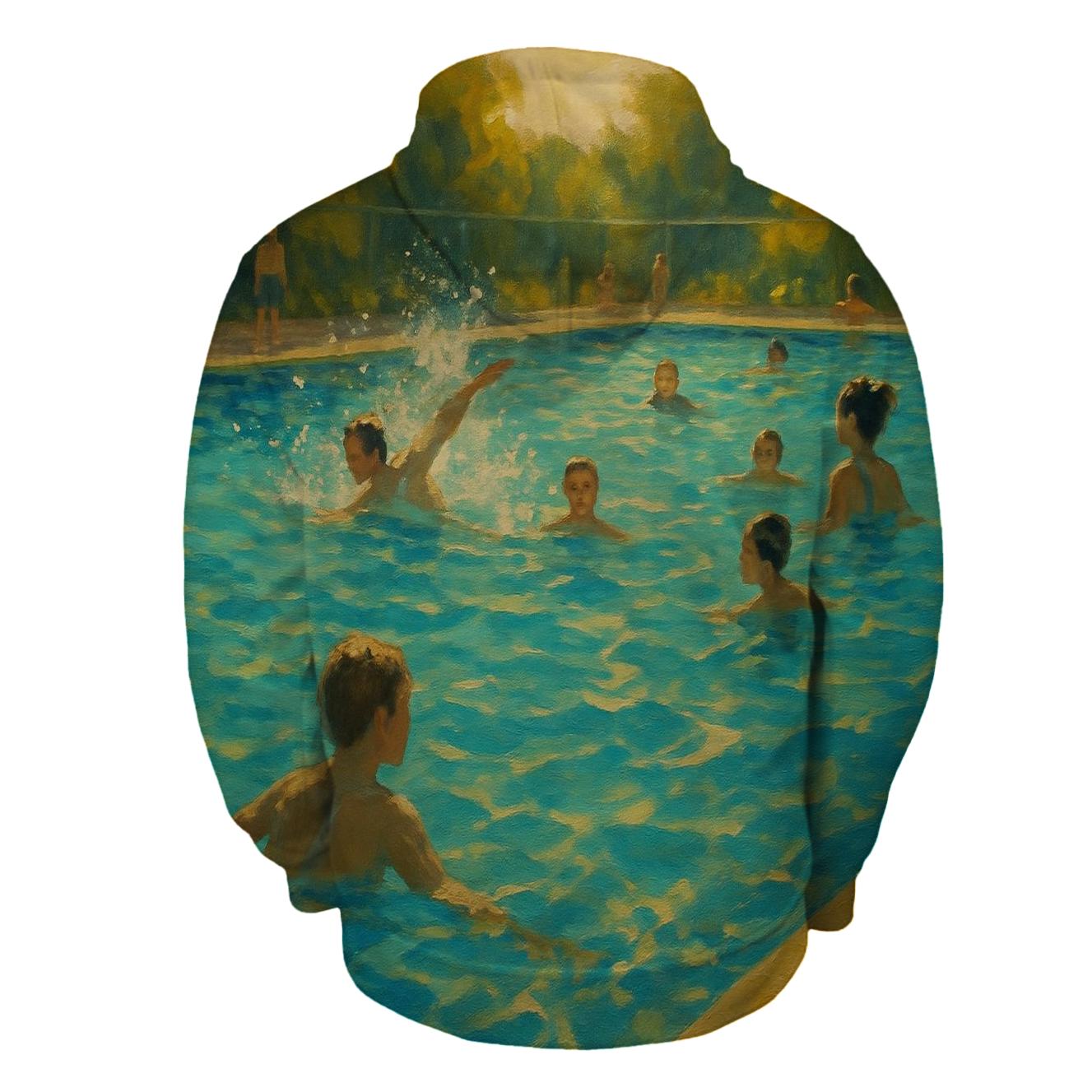 Swimming Waves Half Zip Hoodie