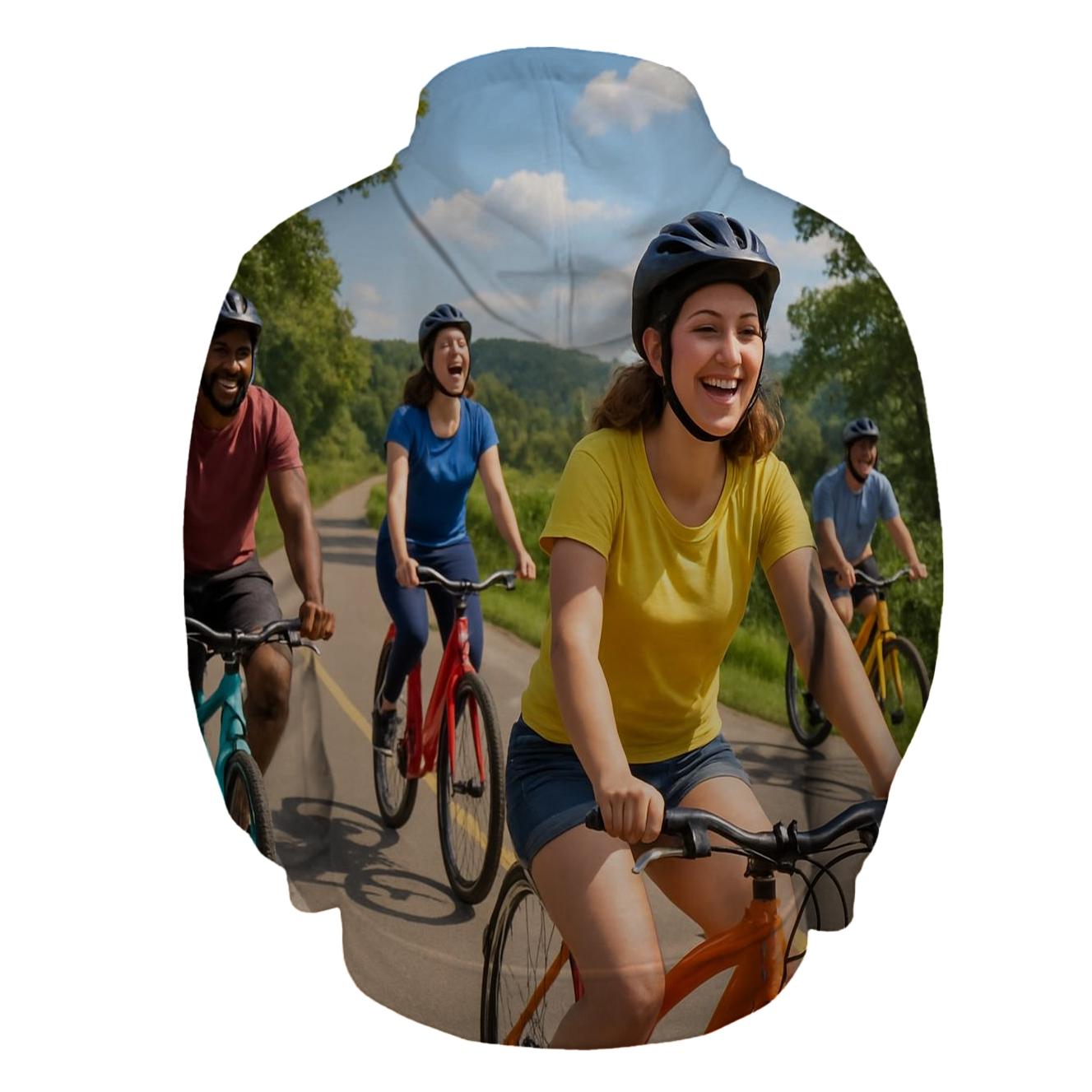 Cycling Enthusiast Half Zip Hoodie