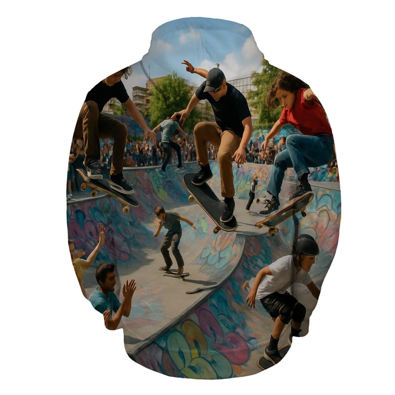 Skateboard Vibes Half Zip Hoodie