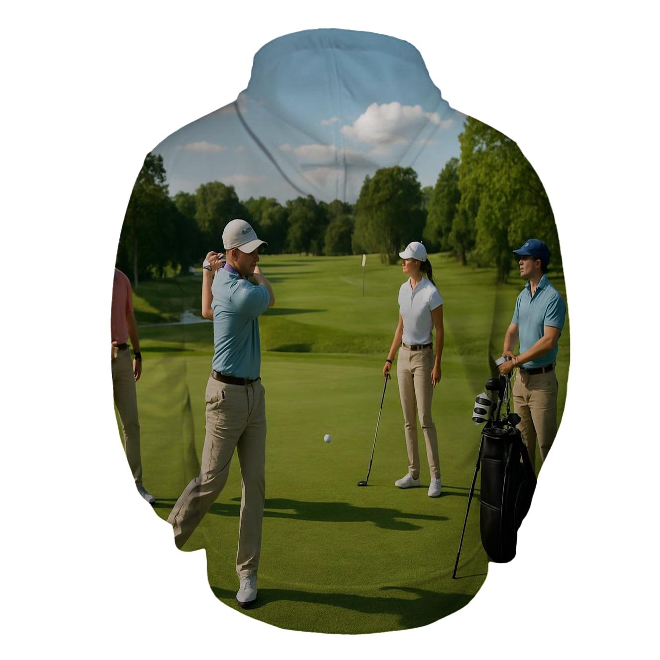 Golfing Elegance Half Zip Hoodie