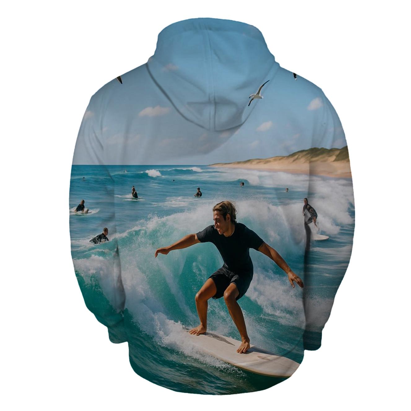 Surfing Vibes Half Zip Hoodie