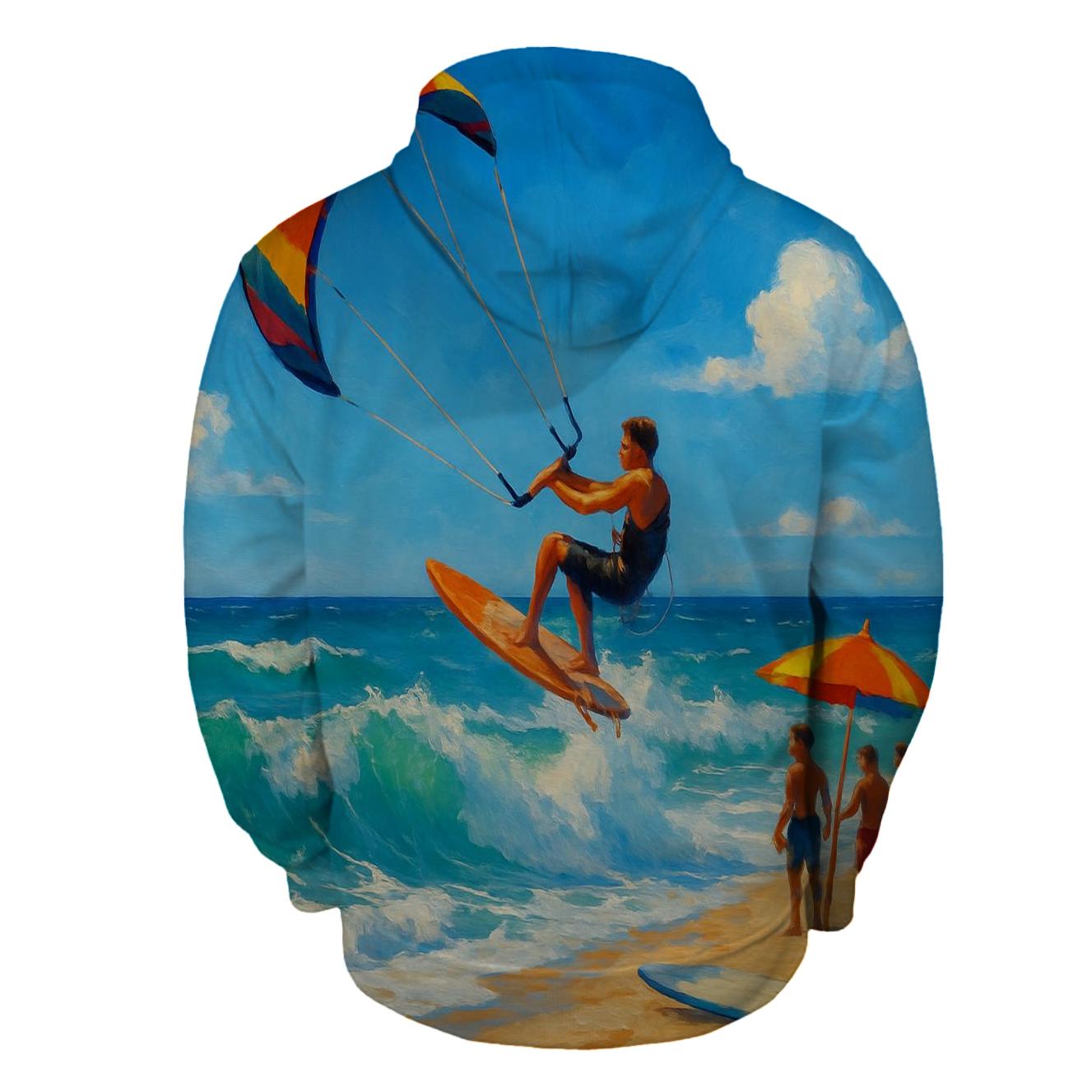Kitesurfing Breeze Half Zip Hoodie