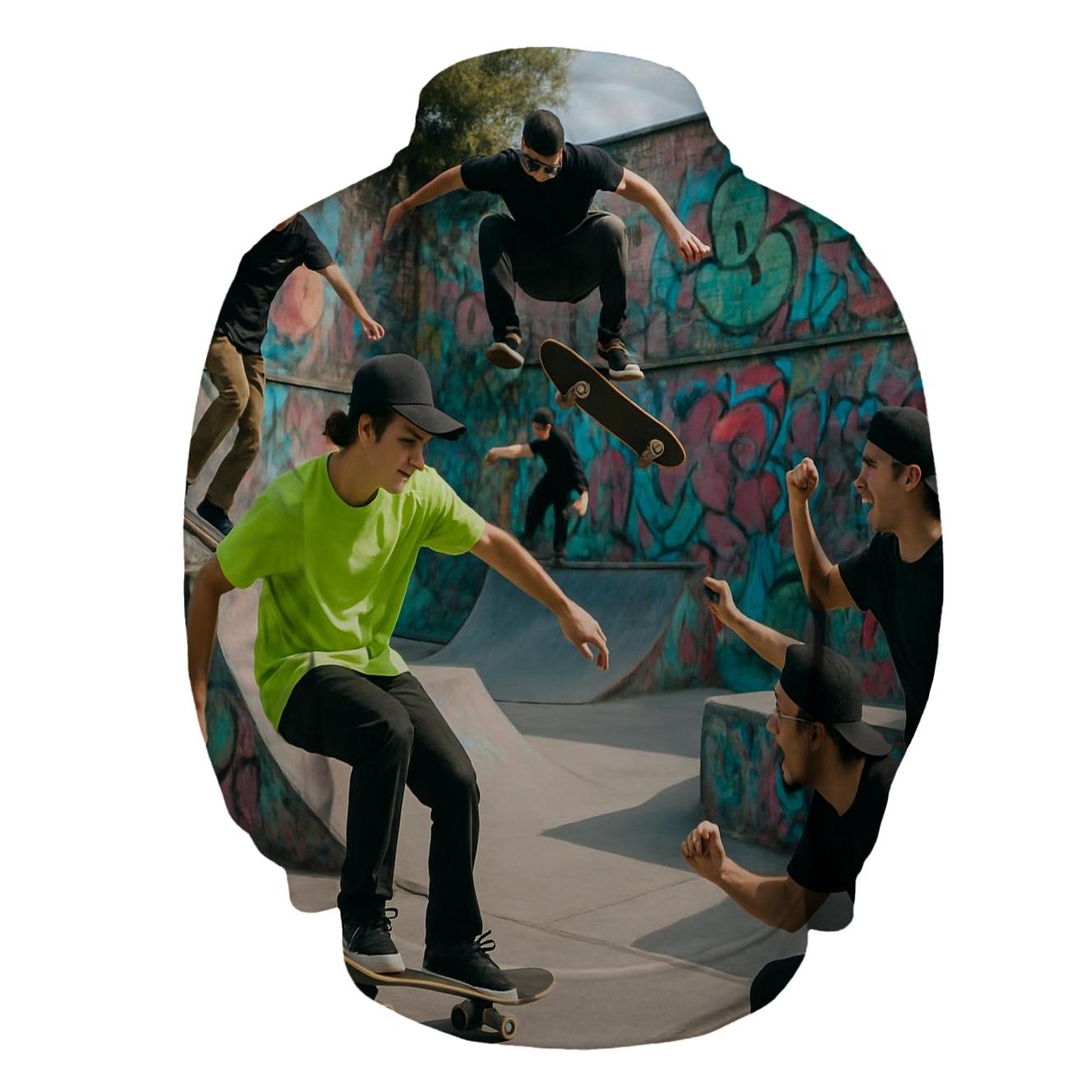 Skateboarding Spirit Half Zip Hoodie