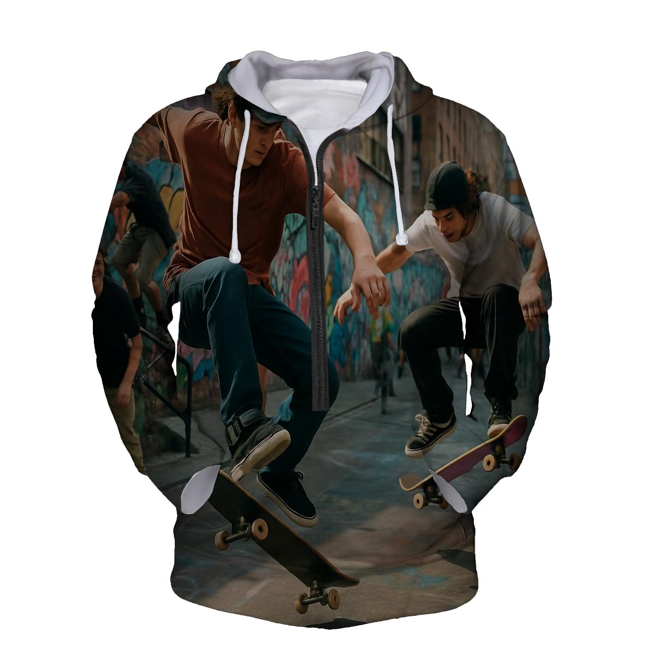 Skateboarding Half Zip Hoodie