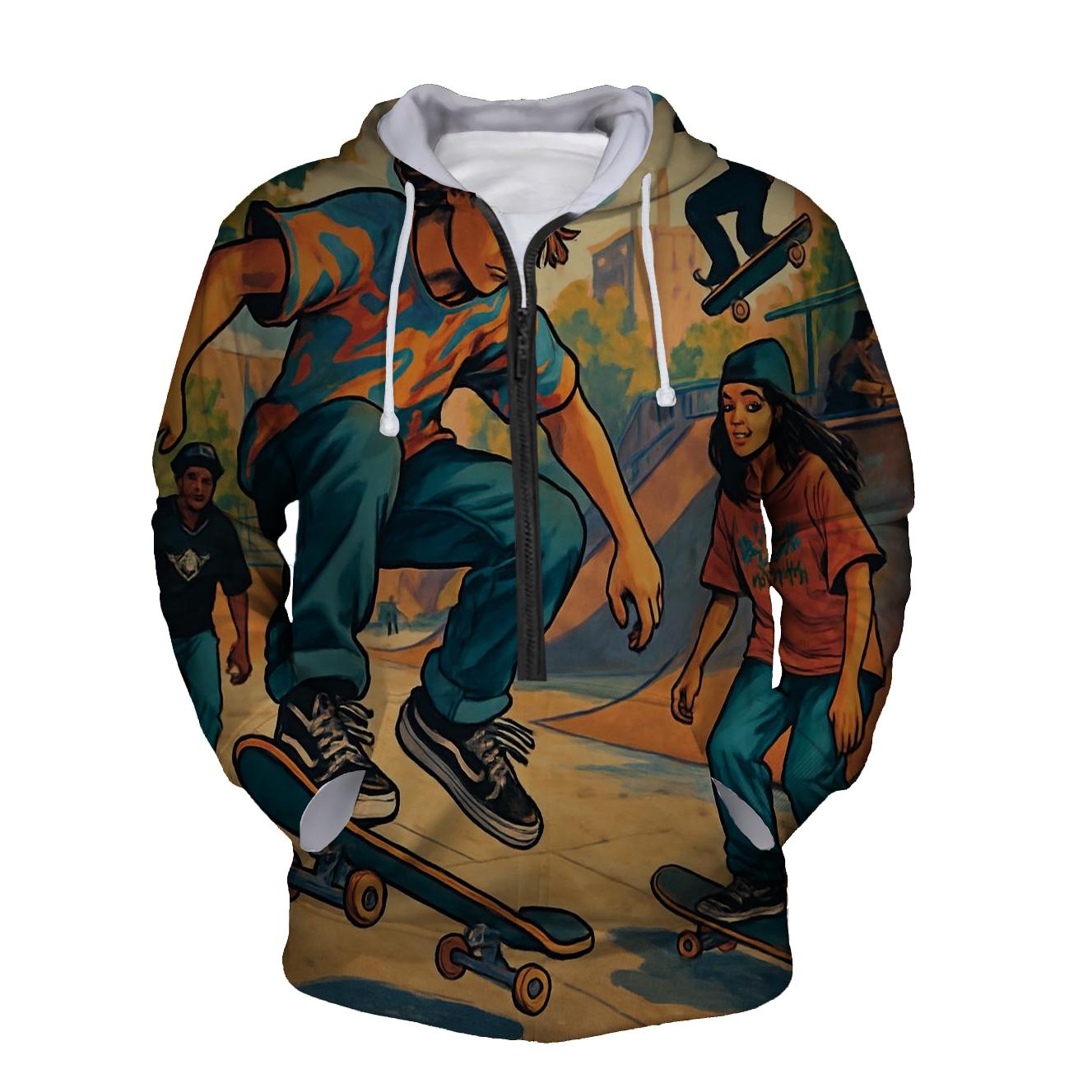 Skateboard Culture Half Zip Hoodie