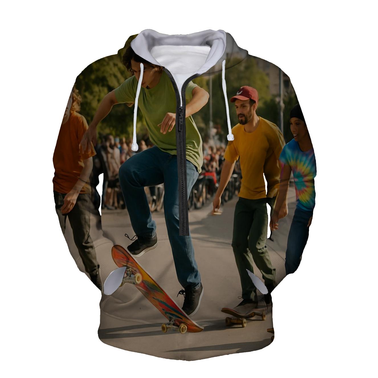 Skateboarding Culture Half Zip Hoodie
