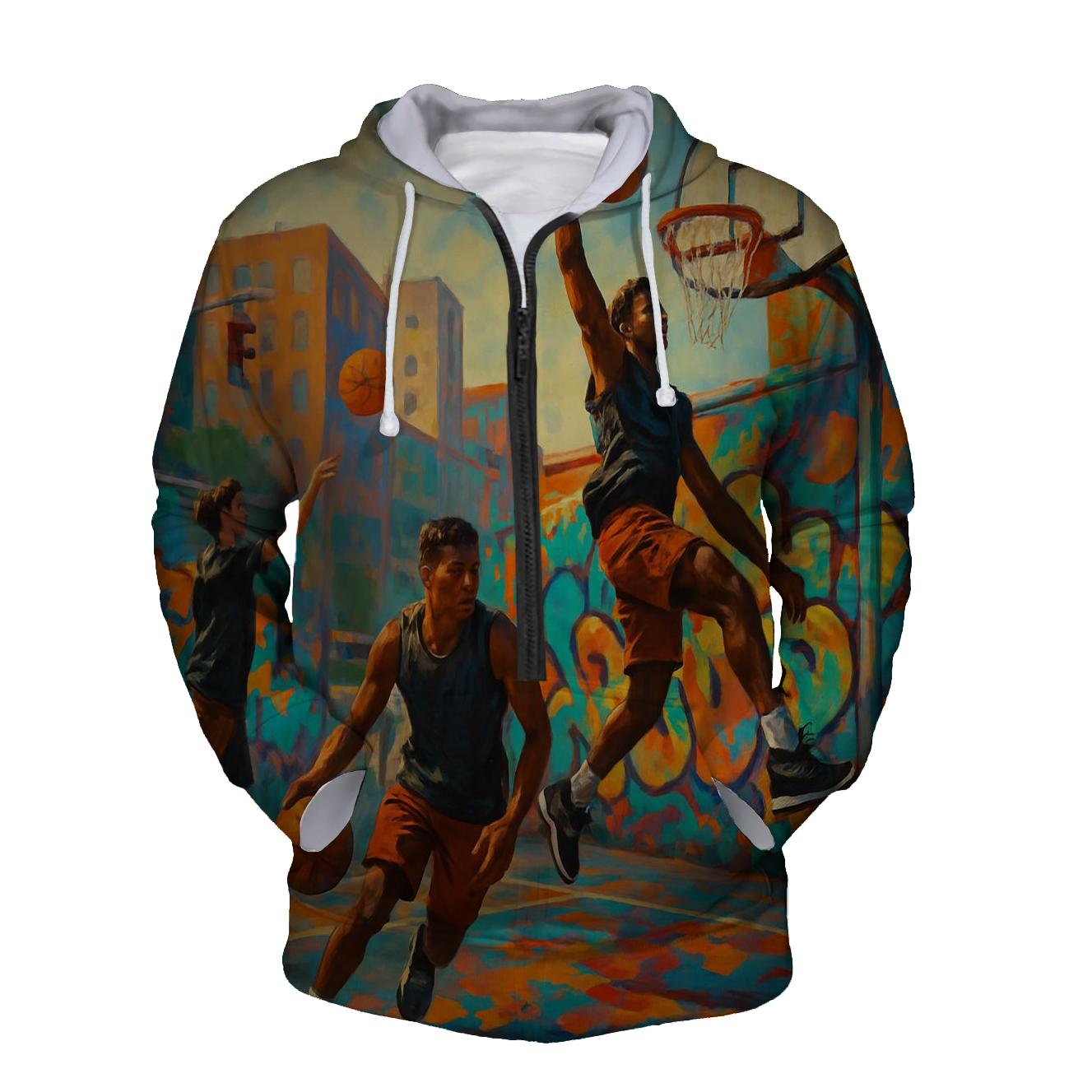 Urban Street Basketball Half Zip Hoodie